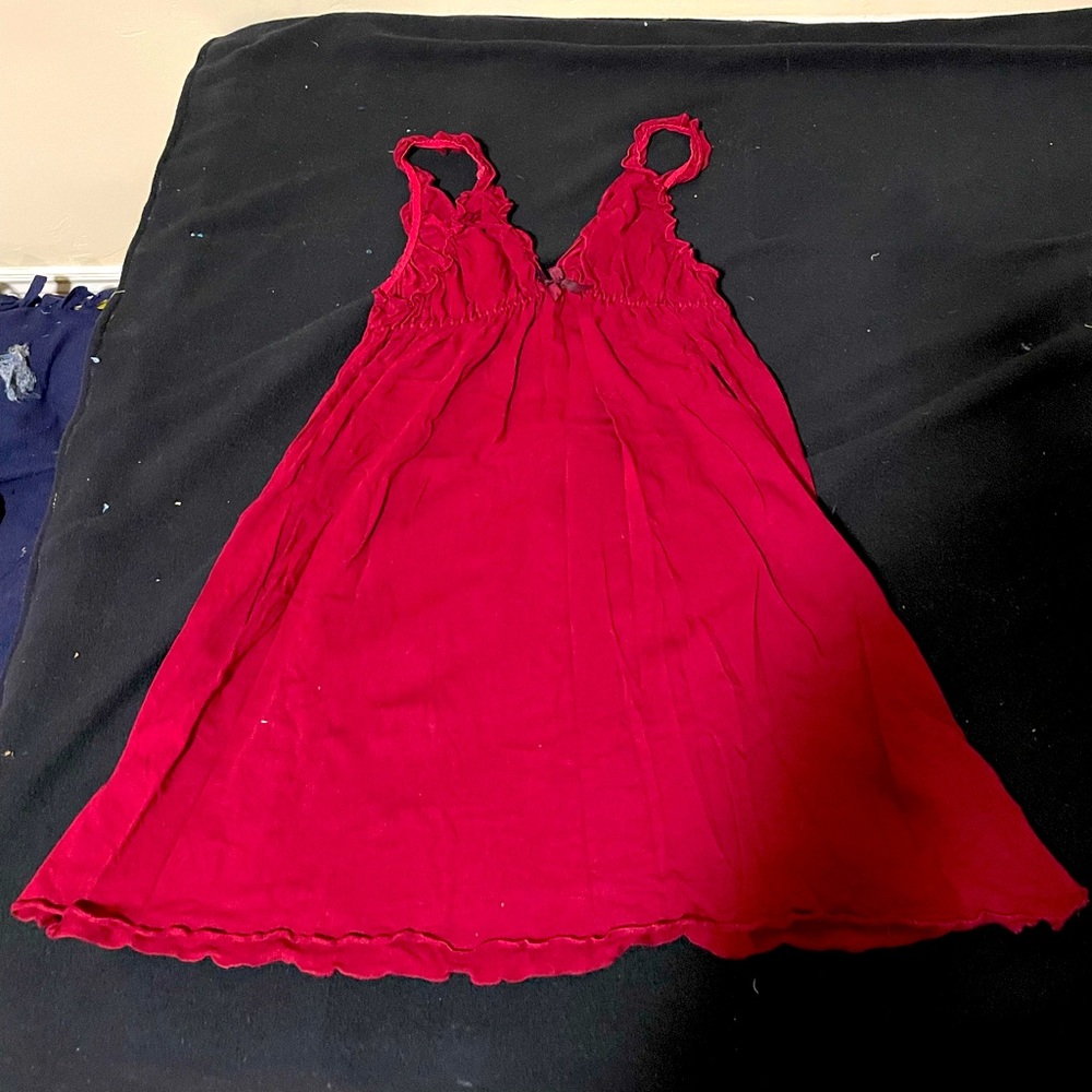 Red cotton nightshirt